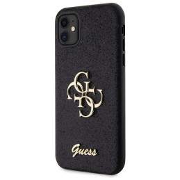 Etui Guess Glitter Script Big 4G do iPhone 11 / Xr, czarne