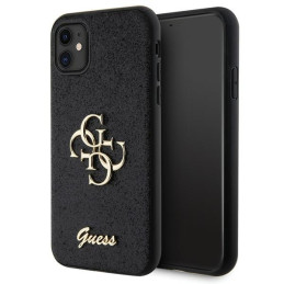 Etui Guess Glitter Script Big 4G do iPhone 11 / Xr, czarne