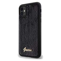 Etui Guess Sequin Script Metal do iPhone 11 / Xr, czarne
