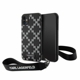 Etui Karl Lagerfeld Monogram Losange Saffiano do iPhone 11 / Xr, czarne