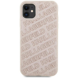 Etui Karl Lagerfeld Quilted K Pattern do iPhone 11 / Xr, różowy/pink