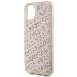 Etui Karl Lagerfeld Quilted K Pattern do iPhone 11 / Xr, różowy/pink