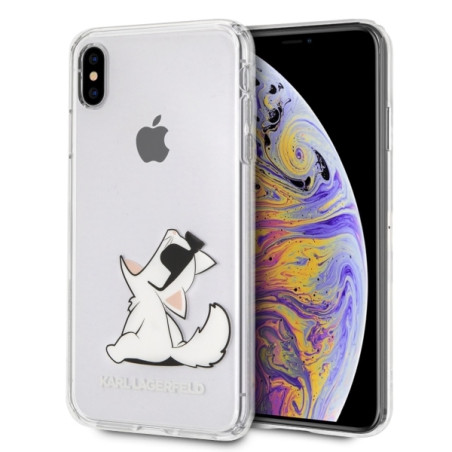 Etui Karl Lagerfeld Choupette Fun do iPhone Xs Max, transparent