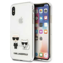 Etui Karl Lagerfeld Karl & Choupette do iPhone Xs Max, Transparent