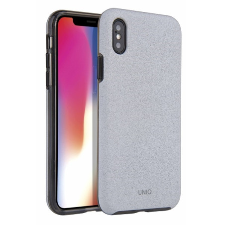 Etui UNIQ Lithos do iPhone Xs Max, jasno -szare
