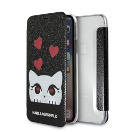 Etui z klapką Karl Lagerfeld Valentine do iPhone X/Xs, black