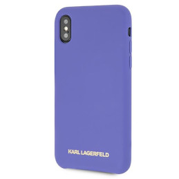 Etui Karl Lagerfeld Silicone do iPhone X/Xs, fioletowy/violet