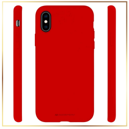 Etui Mercury Silicone do iPhone X/Xs, czerwone