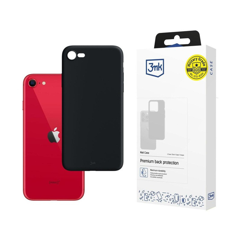 Etui 3MK Matt Case do iPhone SE 2020/2020, czarne