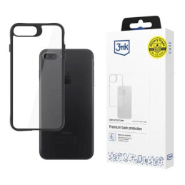 Etui 3MK SatinArmor+ Case do iPhone 7/8/SE 2020 / SE 2022, przezroczyste z czarną ramką