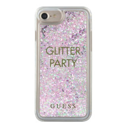 Etui Guess Liquid Glitter Party do iPhone 6/7/8 /SE 2020 / SE 2022, fioletowy/purple
