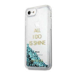Etui Guess Liquid Glitter Party do iPhone 6/7/8 /SE 2020 / SE 2022, niebieskie
