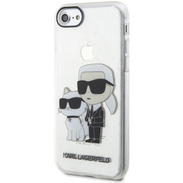 Etui Karl Lagerfeld Gliter Karl&Choupette do iPhone 7/8/ SE 2020 / SE 2022, transparent