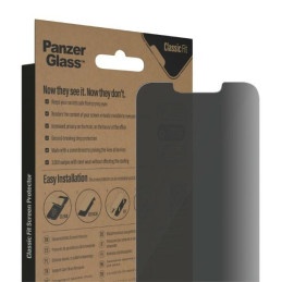 Szkło hartowane PanzerGlass Classic Fit Privacy do iPhone 16e / 14 / 13 Pro / 13, przyciemniane