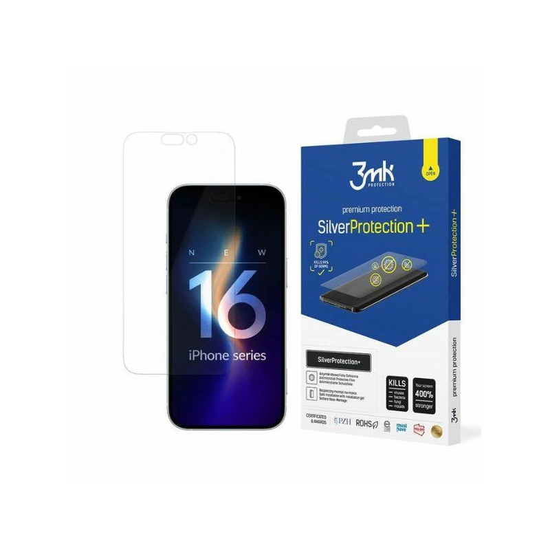 Folia ochronna 3mk SilverProtection+ do iPhone 16E, montowana na mokro