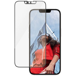 Szkło hartowane z aplikatorem PanzerGlass Ultra-Wide Fit + EasyAligner do iPhone 16e / 14 / 13 Pro / 13, czarna ramka