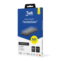Szkło Hybrydowe 3MK FlexibleGlass Max do iPhone 16 Pro Max, czarna ramka