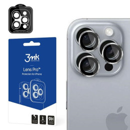 Ochrona na obiektyw aparatu 3MK Lens Protection Pro do iPhone 16 Pro/ 16 Pro Max, srebrna
