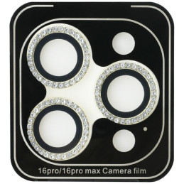 Szkło na obiektyw aparatu Guess Rhinestone do iPhone 16 Pro / 16 Pro Max, złote