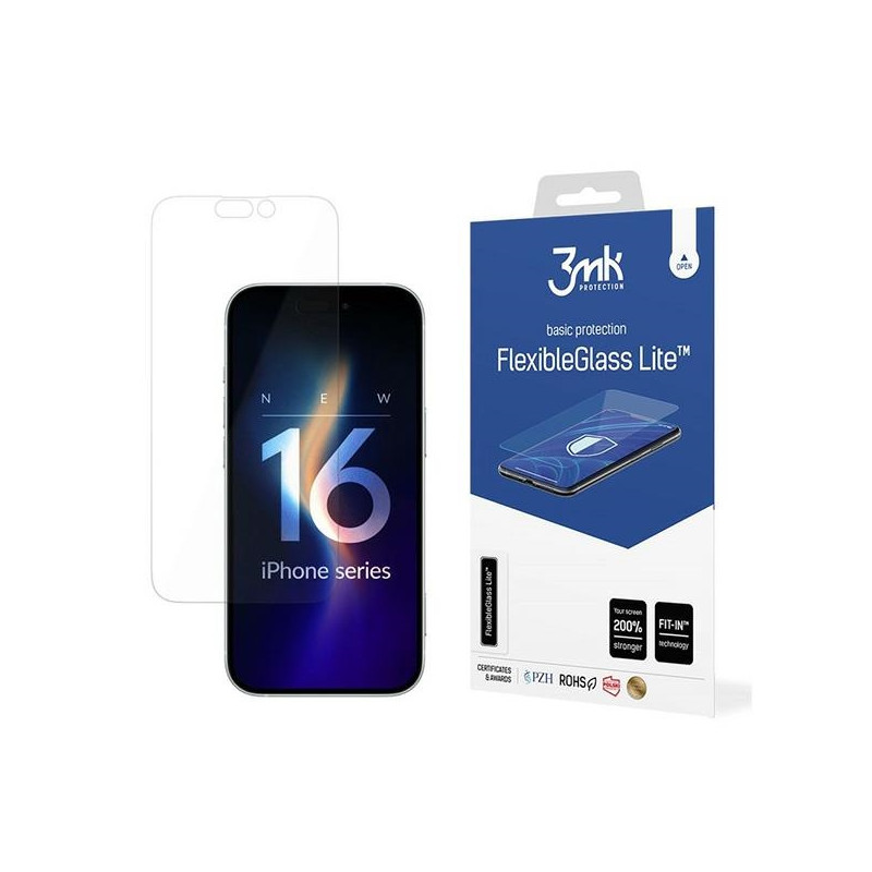 Szkło Hybrydowe Lite 3MK FlexibleGlass Lite do iPhone 16 Plus