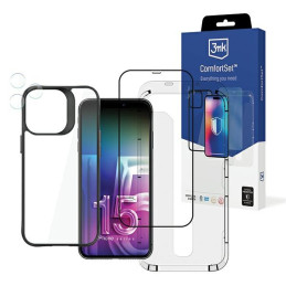 Zestaw akcesoriów ochronnych 4w1 3MK Comfort Set 4in1 do iPhone 15 Pro Max