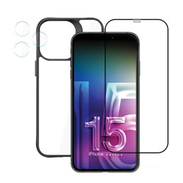 Zestaw akcesoriów ochronnych 4w1 3MK Comfort Set 4in1 do iPhone 15 Pro Max