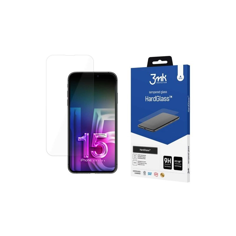 Szkło Hartowane 3MK HardGlass do iPhone 15 Pro Max