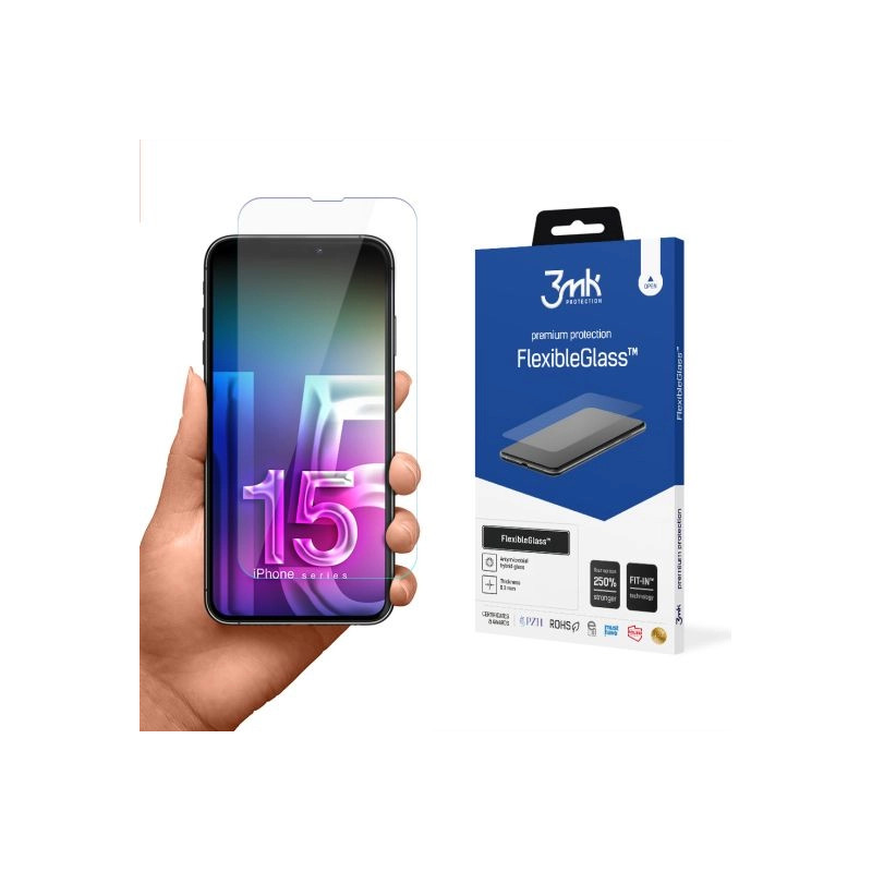 Szkło Hybrydowe 3MK FlexibleGlass do iPhone 15 Pro