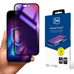 Prywatyzujące szkło hartowane 3MK Rainbow Privacy do iPhone 15 Plus