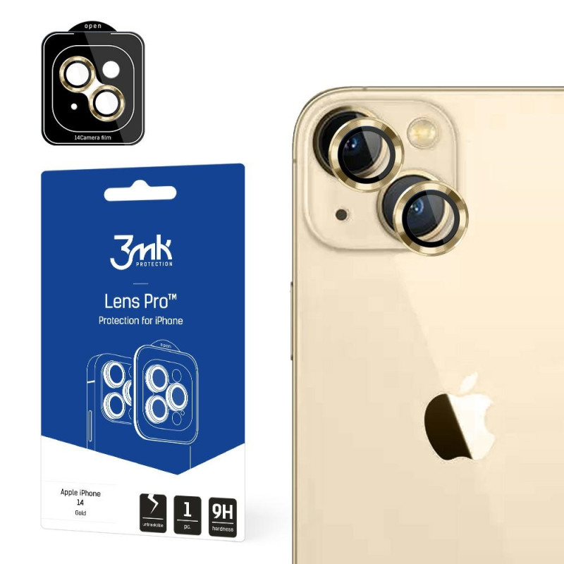 Ochrona na obiektyw aparatu 3MK Lens Protection Pro do iPhone 14 Plus, złote
