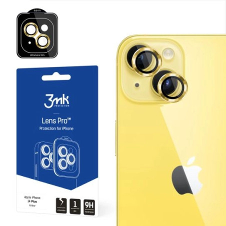 Ochrona na obiektyw aparatu 3MK Lens Protection Pro do iPhone 14 Plus, żółty/yellow