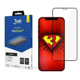 Szkło Hybrydowe 3MK NeoGlass do iPhone 12 Mini, czarne