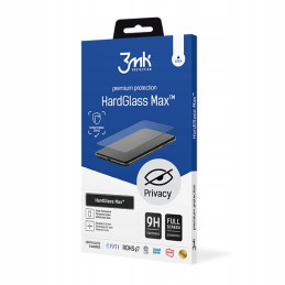 Szkło Hartowane 3MK HardGlass Max Privacy do iPhone 12/12 Pro, czarny/black