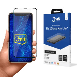 Szkło hartowane 3MK HardGlass Max Lite do iPhone 11 Pro Max, czarna ramka