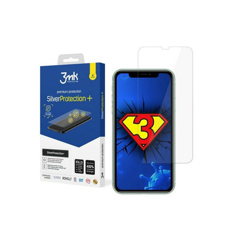 Folia ochronna 3mk SilverProtection+ do iPhone 11/iPhone Xr, montowana na mokro