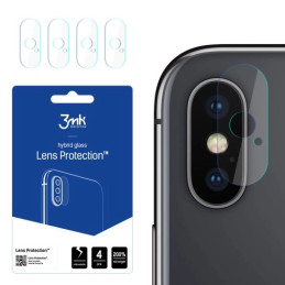Szkło na obiektyw aparatu 3mk Lens Protection do iPhone X, 4szt