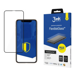 Szkło Hybrydowe 3MK FlexibleGlass Max do iPhone Xs Max, czarna ramka