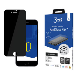 Szkło Hartowane 3MK HardGlass Max Privacy do iPhone 7, czarne
