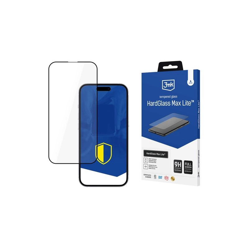 Szkło hartowane 3MK HardGlass Max Lite do iPhone SE 4, czarna ramka