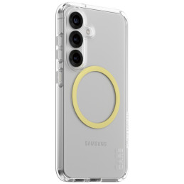 Etui CARE by PanzerGlass Flagship Urban Combat Qi do Galaxy S25, przezroczysto-żółte