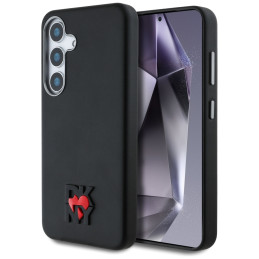 Etui DKNY Leather Heart of NY do Galaxy S25, czarny