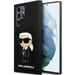 Etui Karl Lagerfeld Silicone Ikonik do Galaxy S24 Ultra, czarne