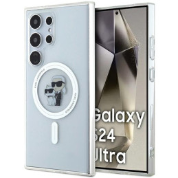 Etui Karl Lagerfeld IML Karl&Choupette MagSafe do Galaxy S24 Ultra, transparent