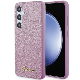 Etui Guess Glitter Script do Galaxy S24+, fioletowy/purple