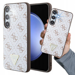 Etui Guess 4G Triangle do Galaxy S24+, biały/white