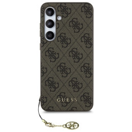 Etui Guess 4G Charms Collection do Galaxy S24 FE, brazowy/brown