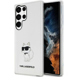 Etui Karl Lagerfeld Ikonik Choupette do Galaxy S23 Ultra, transparent