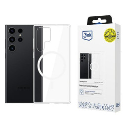Etui 3mk Clear MagCase do MagSafe, do Galaxy S23 Ultra, przezroczysto-białe