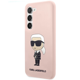 Etui Karl Lagerfeld Silicone Ikonik do Galaxy S23+, różowy/pink