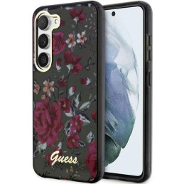 Etui Guess Flower Collection do Galaxy S23, zielony/khaki